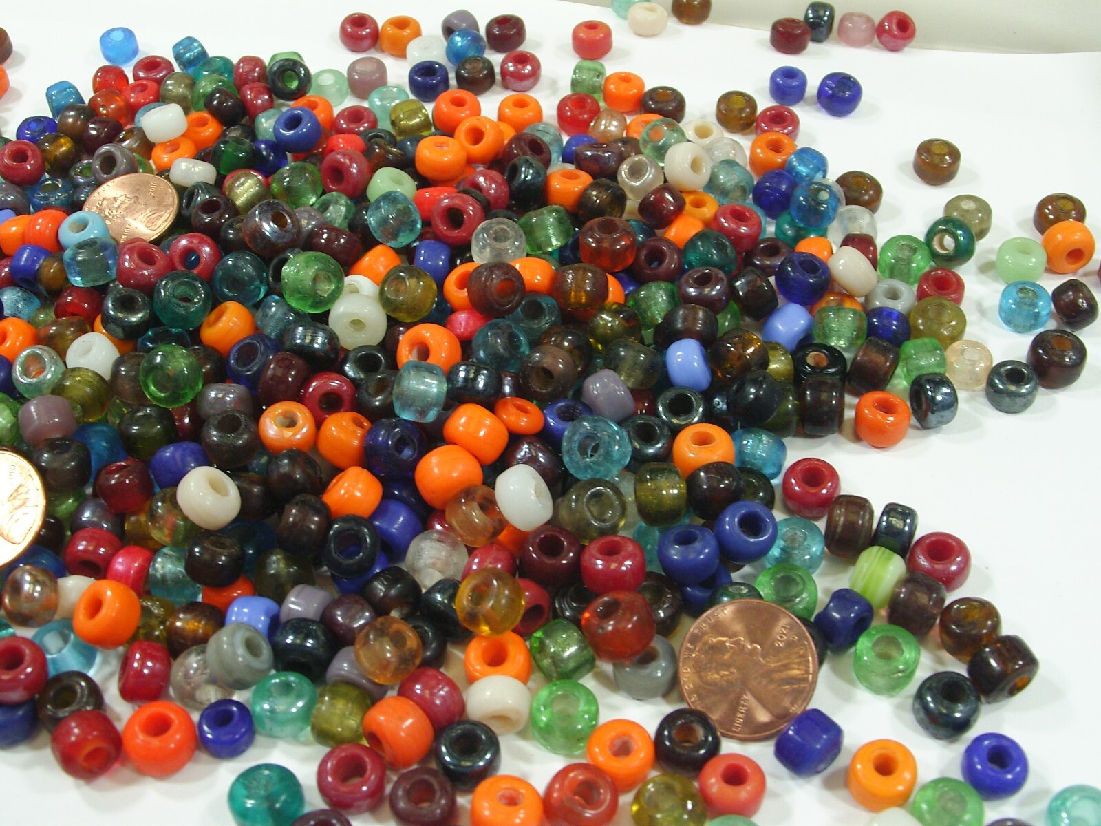 2 Pounds Assorted Color 6mm x 9mm Glass Pony Beads India Bulk Lot Sale (NBW-9)