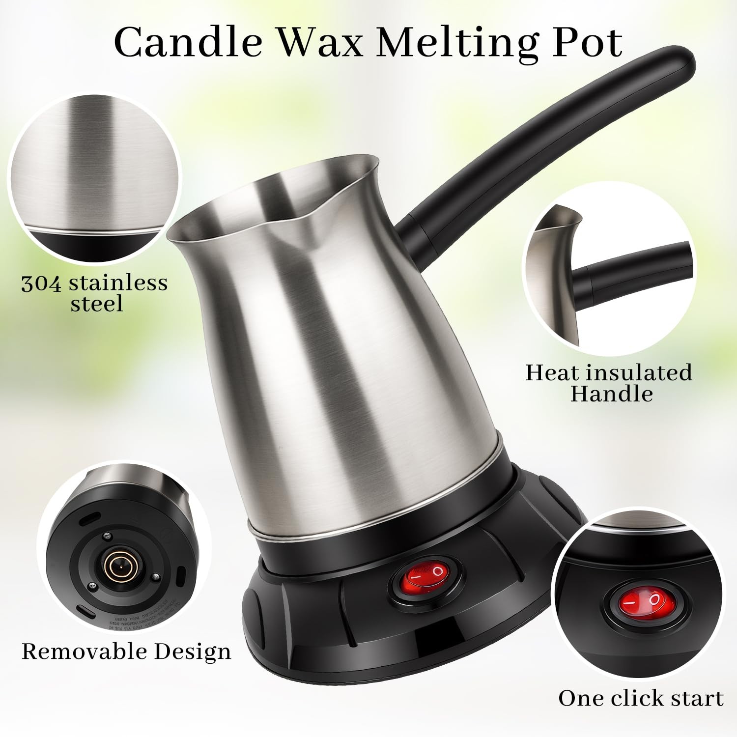 Wax Melter for Candle Making, Soy Candle Making Kit with Wax Melting Pot, DIY…