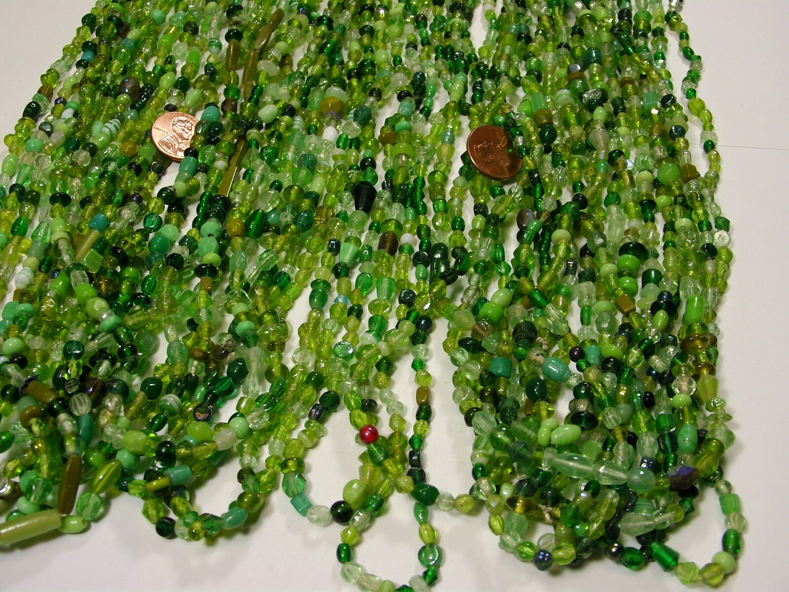 30 Strands 36″ India Handmade Assorted Color Glass Beads Wholesale Bulk (CT-45)
