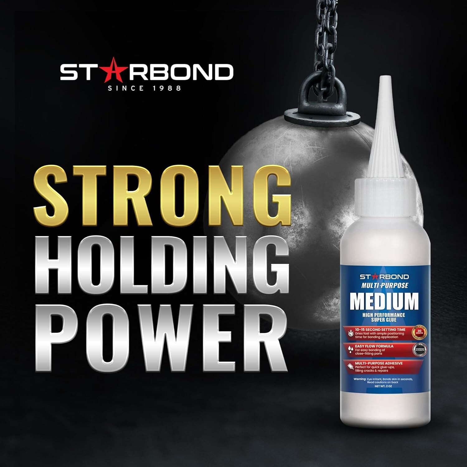 Starbond 2 oz. Multi-Purpose Medium – Super Glue (Premium Cyanoacrylate CA Glue)
