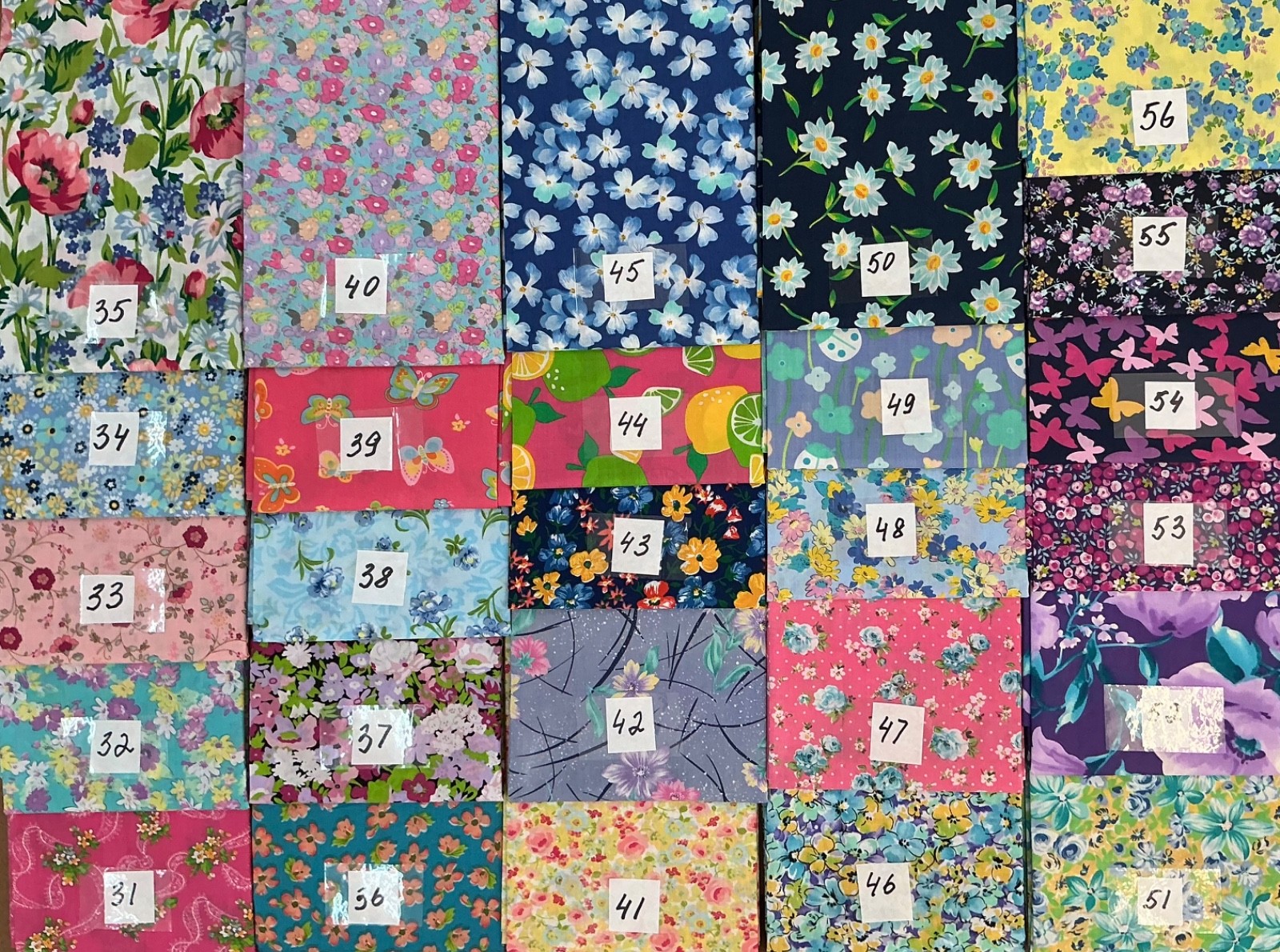 Floral Print Cotton Blend Fabric 56″- 60″ Wide By The YARD
