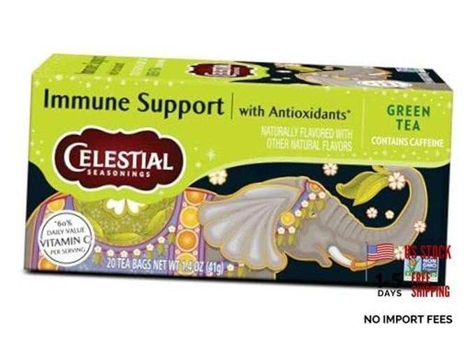 Celestial Seasonings 20 Tea Bags 20 Count (Pack of 1) Immune Support Green Tea
