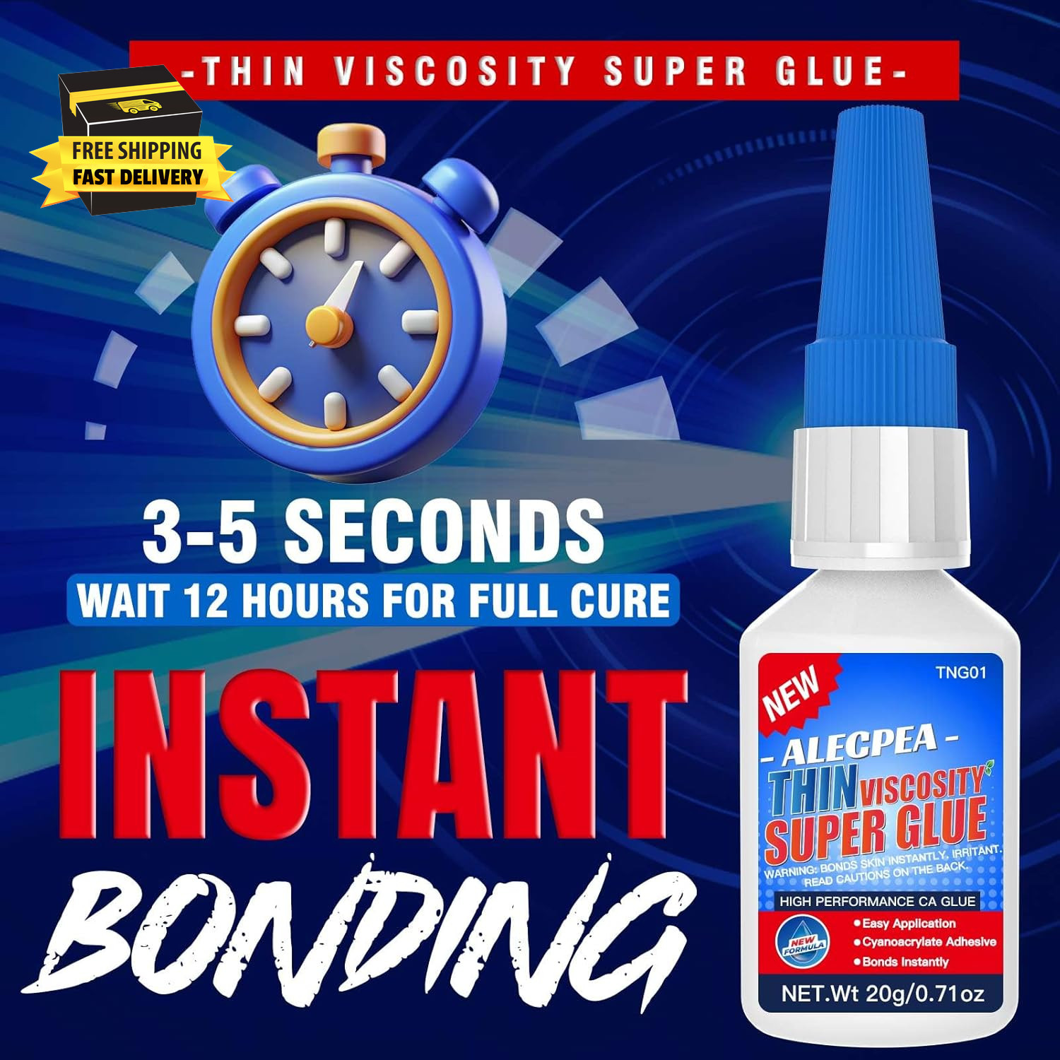 20G Thin CA Glue (2-3 CPS), 2-5 Second Cure Time – Ideal for Hobbies and Precisi