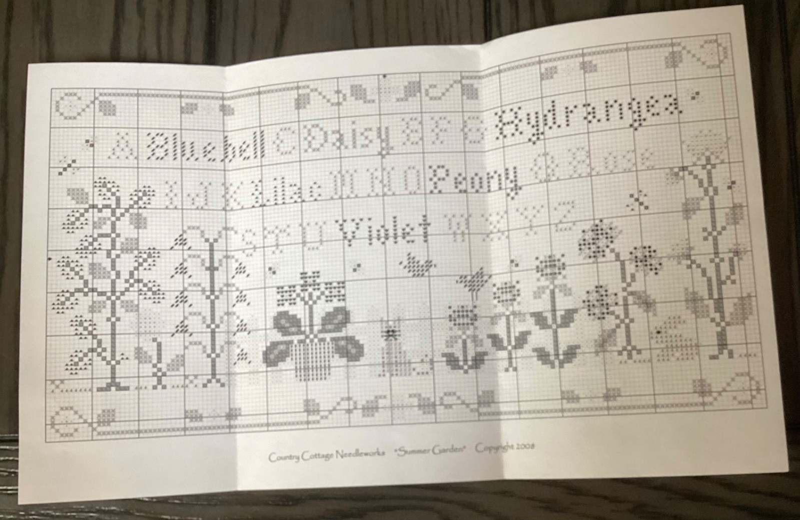 Summer Garden – CCN Pattern + 32ct Water Lily Linen 22×12.5 – New