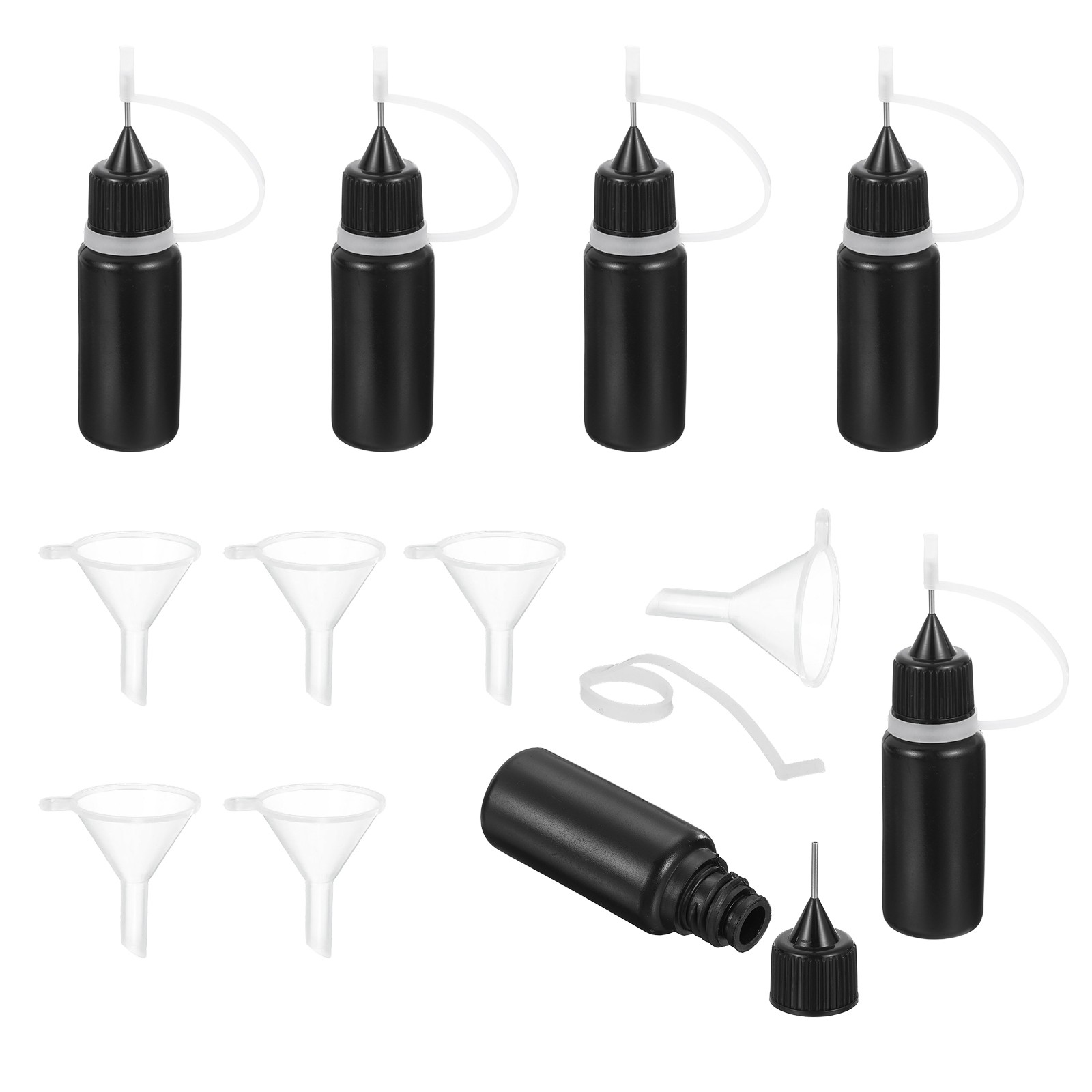 6Pcs Needle Tip Squeeze Bottle, 10ml/0.3oz Glue Tip Applicator Bottles