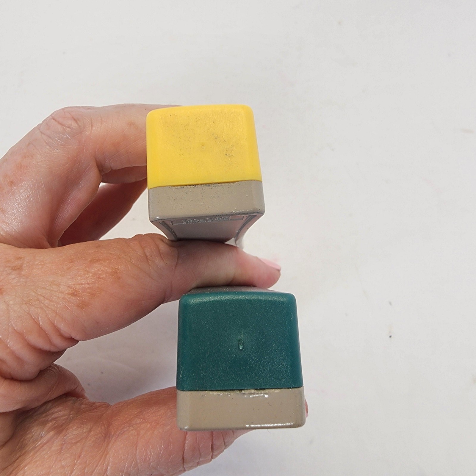Family Treasures Square & Round Craft Punch Set Less Than 1in Yellow Green 51061