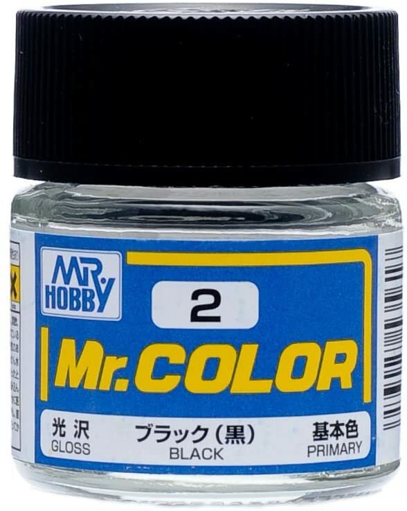 Mr. Hobby C2 Mr. Color Gloss Black Lacquer Paint 10ml – US Fast Ship