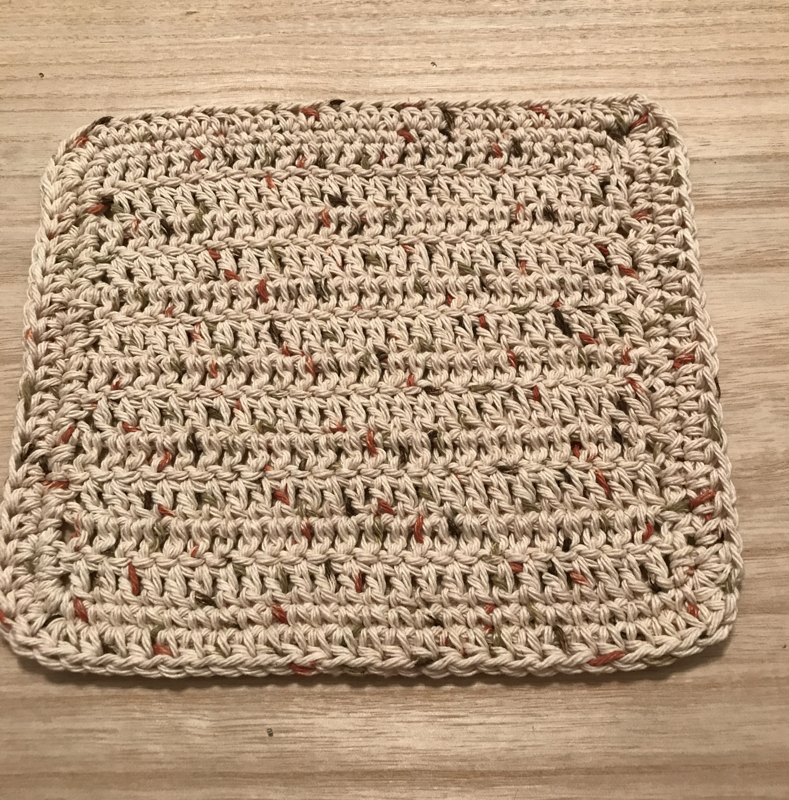 HANDMADE SET OF 3 CROCHET COTTON DISH CLOTHS OR WASH CLOTHS 8.5×8.5 INCHES *NEW*