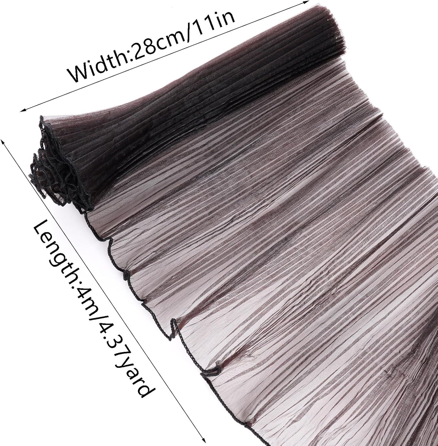 Black Flower Wrapping Mesh Paper 4 Yards of Wrinkle Resistant Floral Packaging