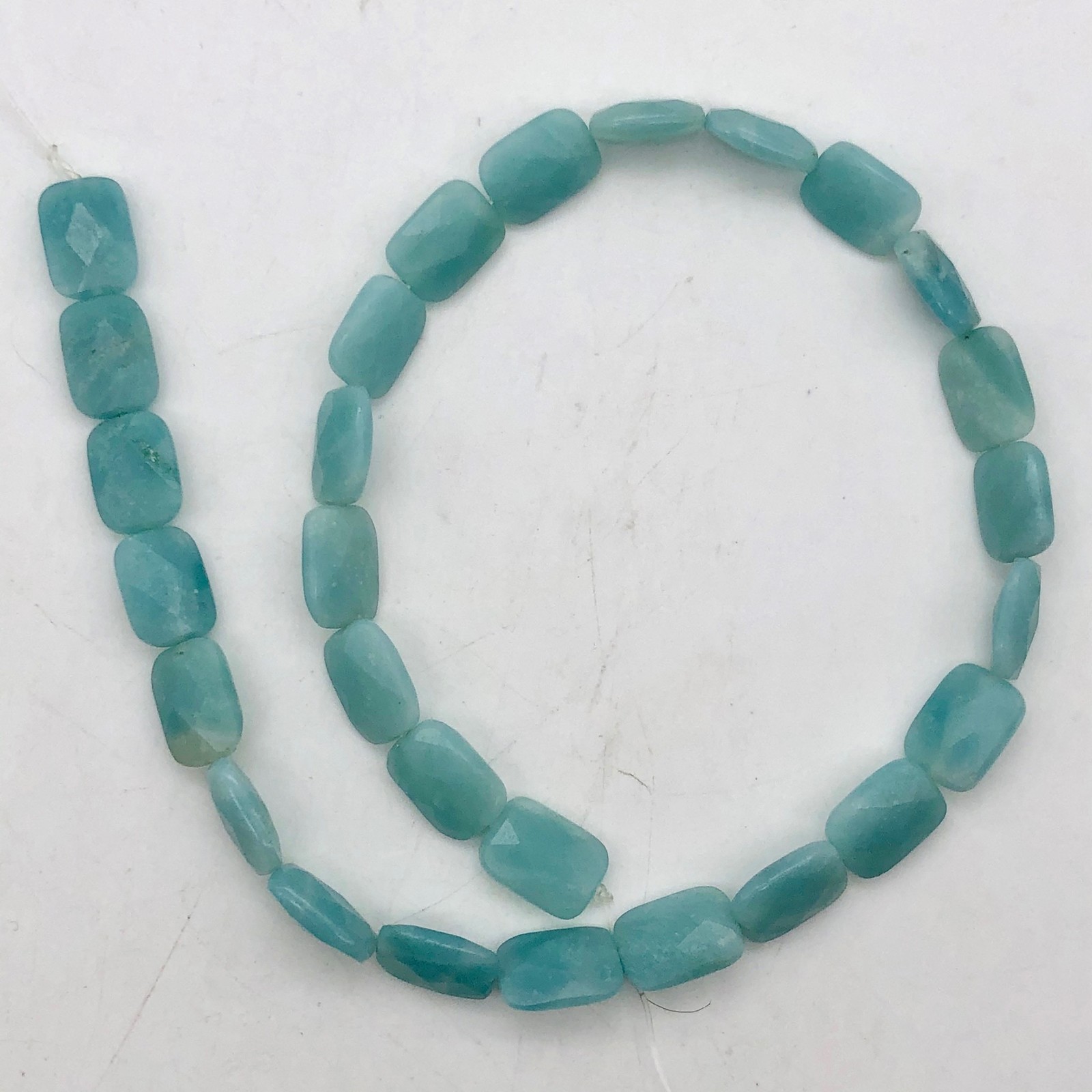 Gem Quality Faceted Amazonite Beads | 14x10x7mm | Blue | Oval | 6 Beads