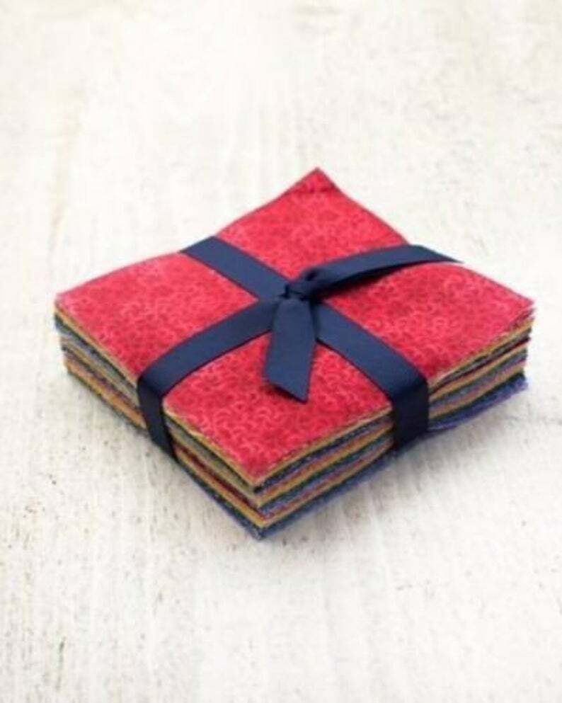 108 piece Rainbow Basics charm pack 5″ squares 100% cotton fabric quilt