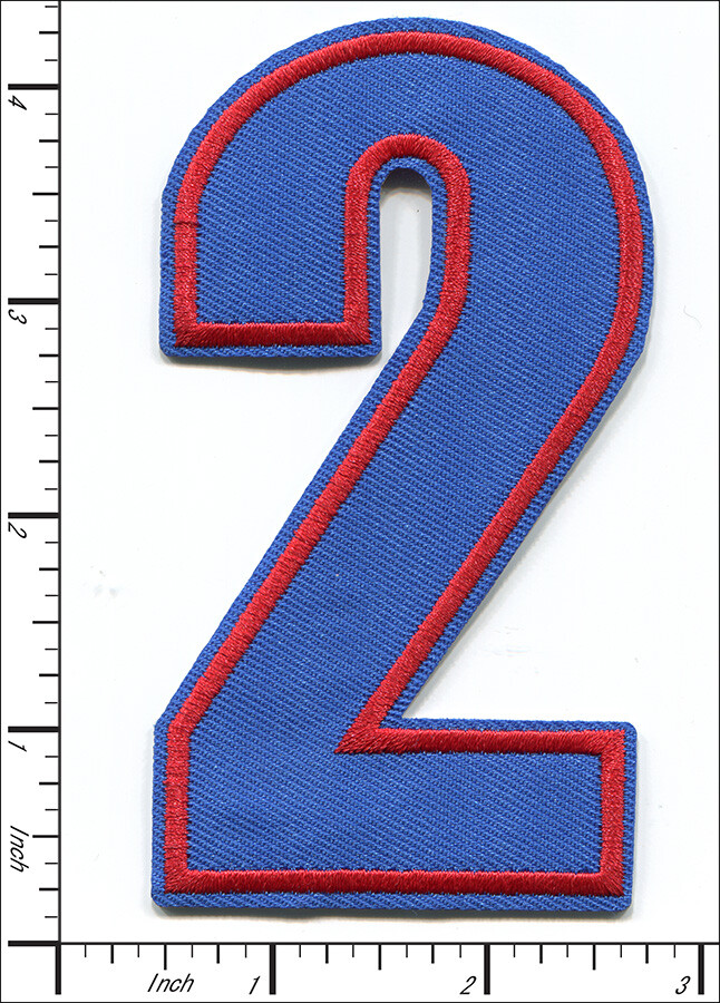Embroidered Iron on patch Number Your Choice Height 3 1/8″ AP025nF
