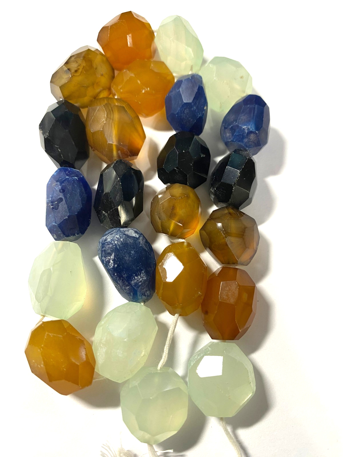 Green Yellow White Banded Druzy Agate Beads 10mm to 50mm