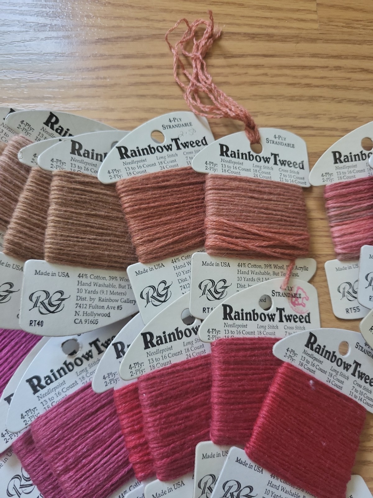 BIG Lot of 86 Rainbow Gallery Rainbow Tweed Wool Blend Floss/Yarn Needlepoint