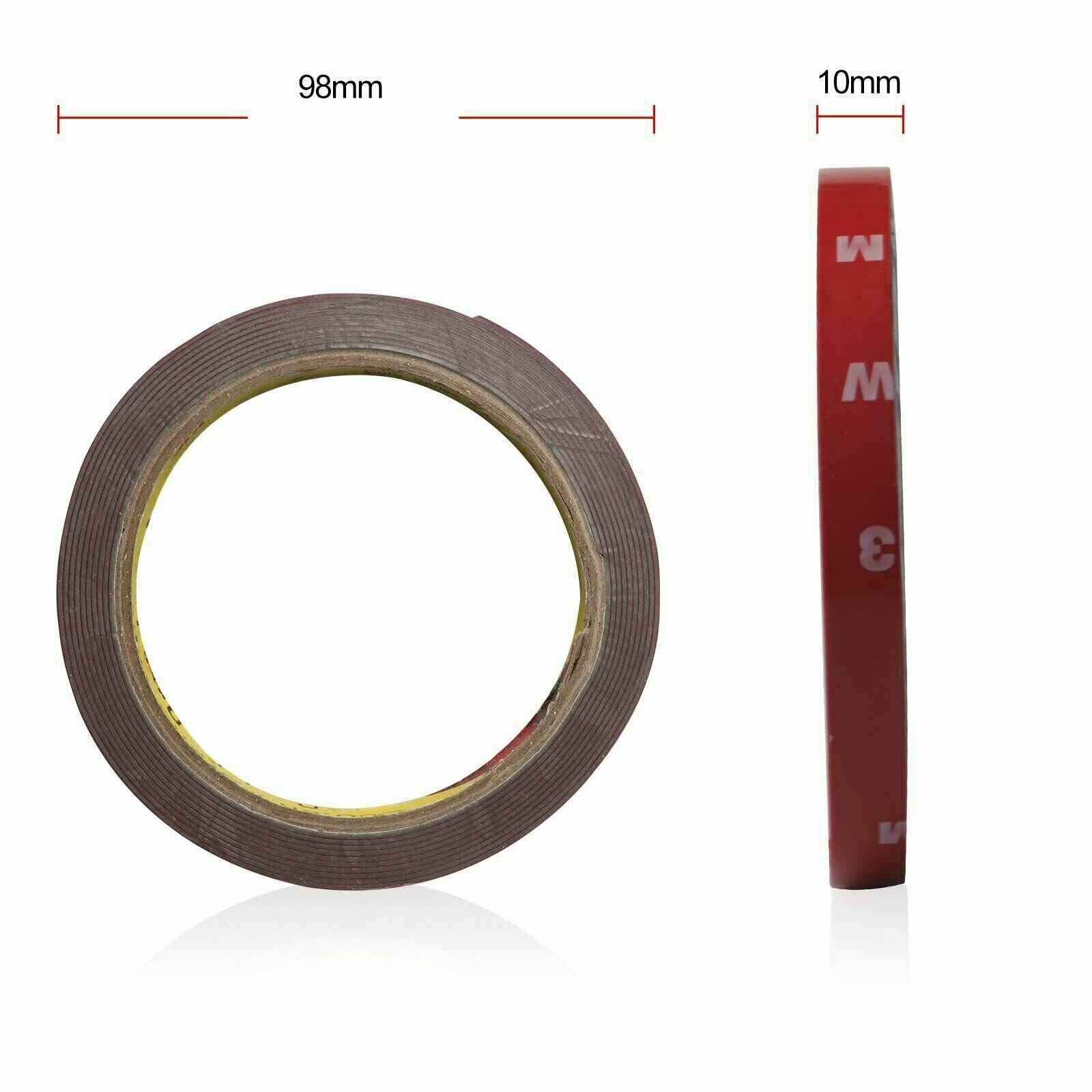 2x MULTI-PURPOSE AUTOMOTIVE ACRYLIC FOAM DOUBLE SIDED TAPE ADHESIVE 3 M x 10 MM