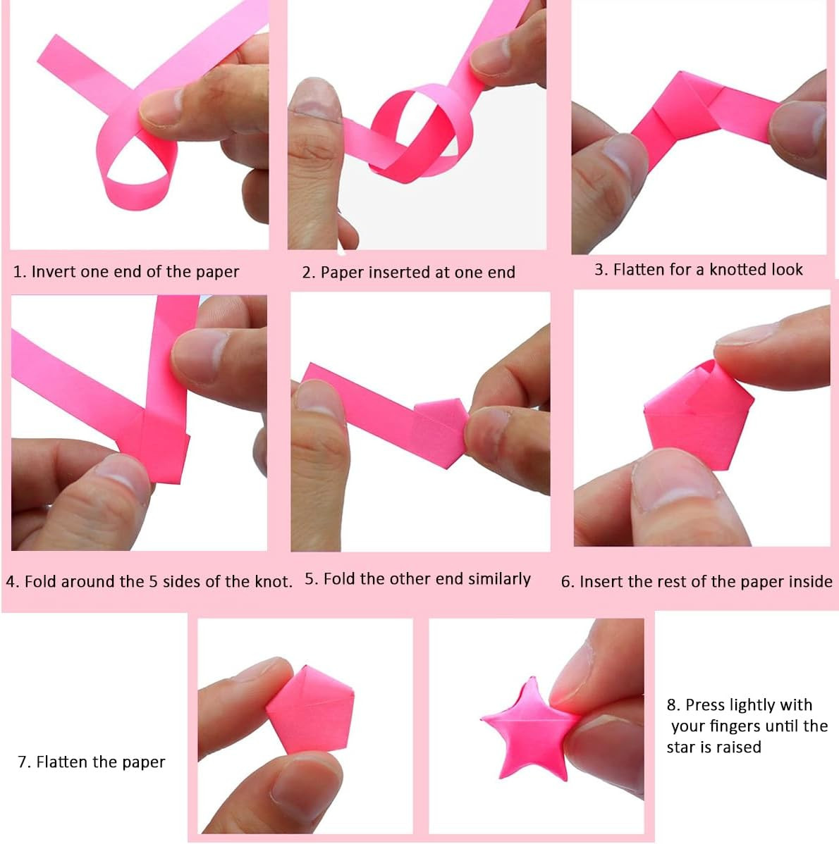 Origami Paper Stars, Colorful Handcraft Origami Lucky Star Paper DIY Paper Arts