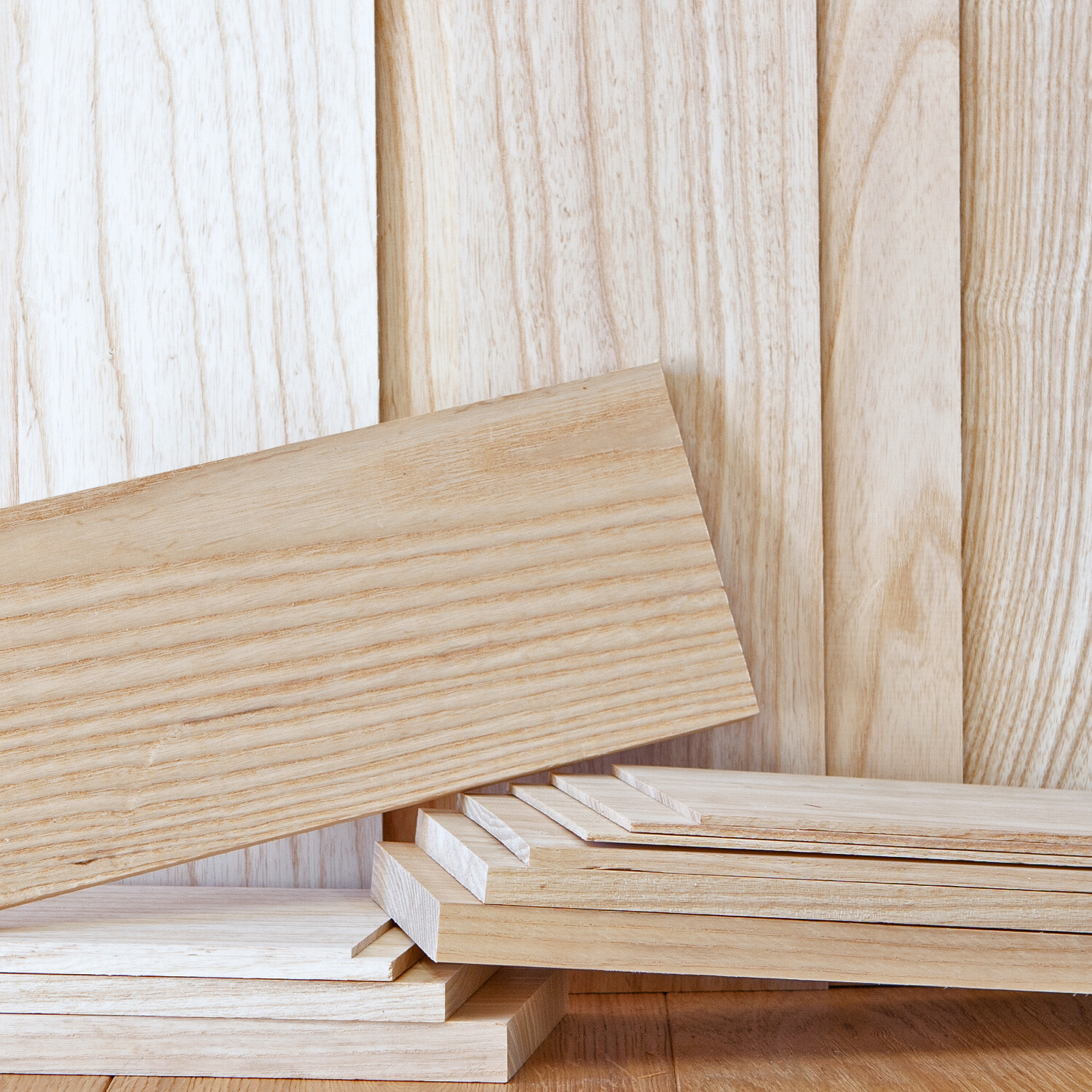 1/8″, 1/4″, 1/2″ & 3/4″ S4S White Ash Dimensional Lumber