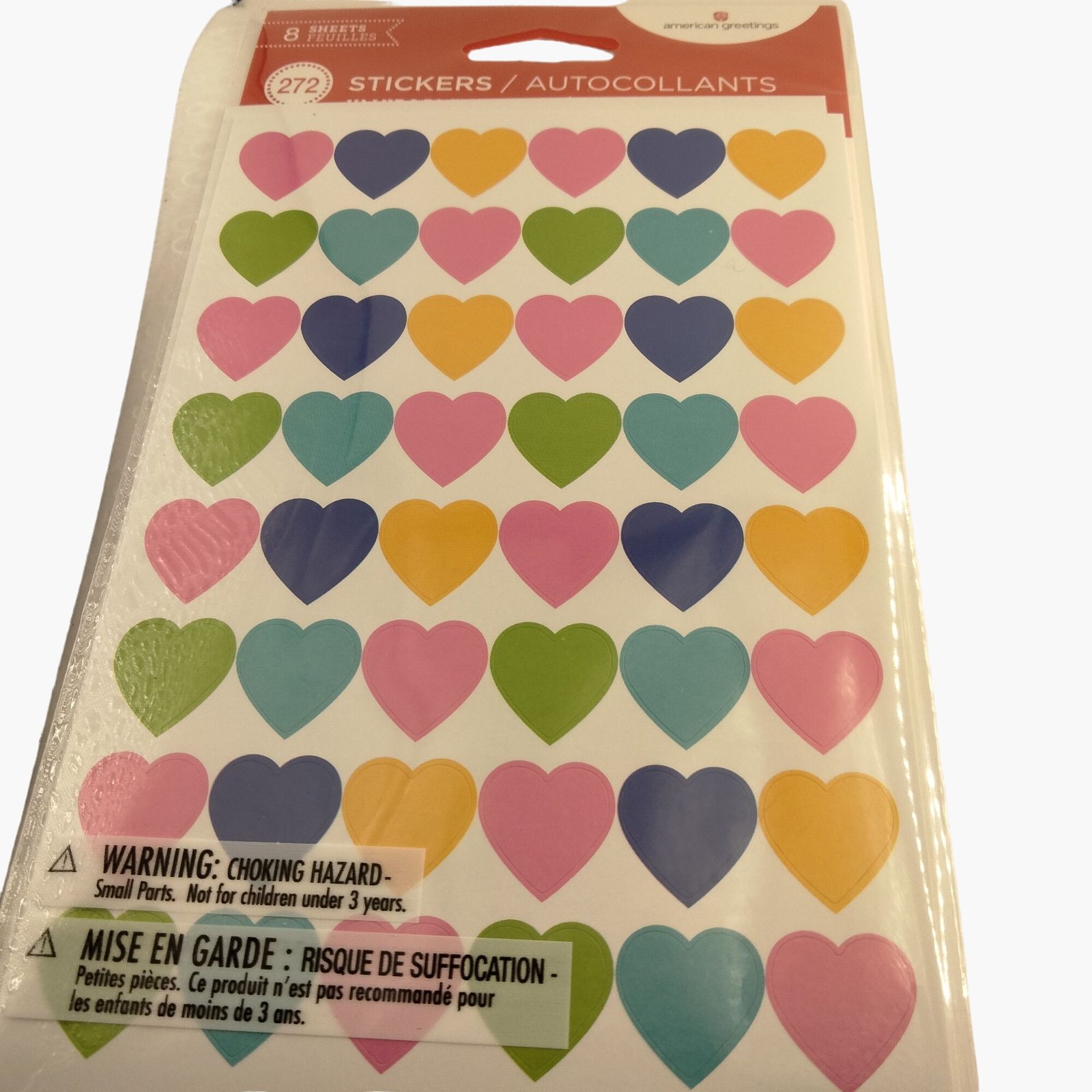 American Greetings 272 Heart Cupcake Donut Stickers Party Favor Reward