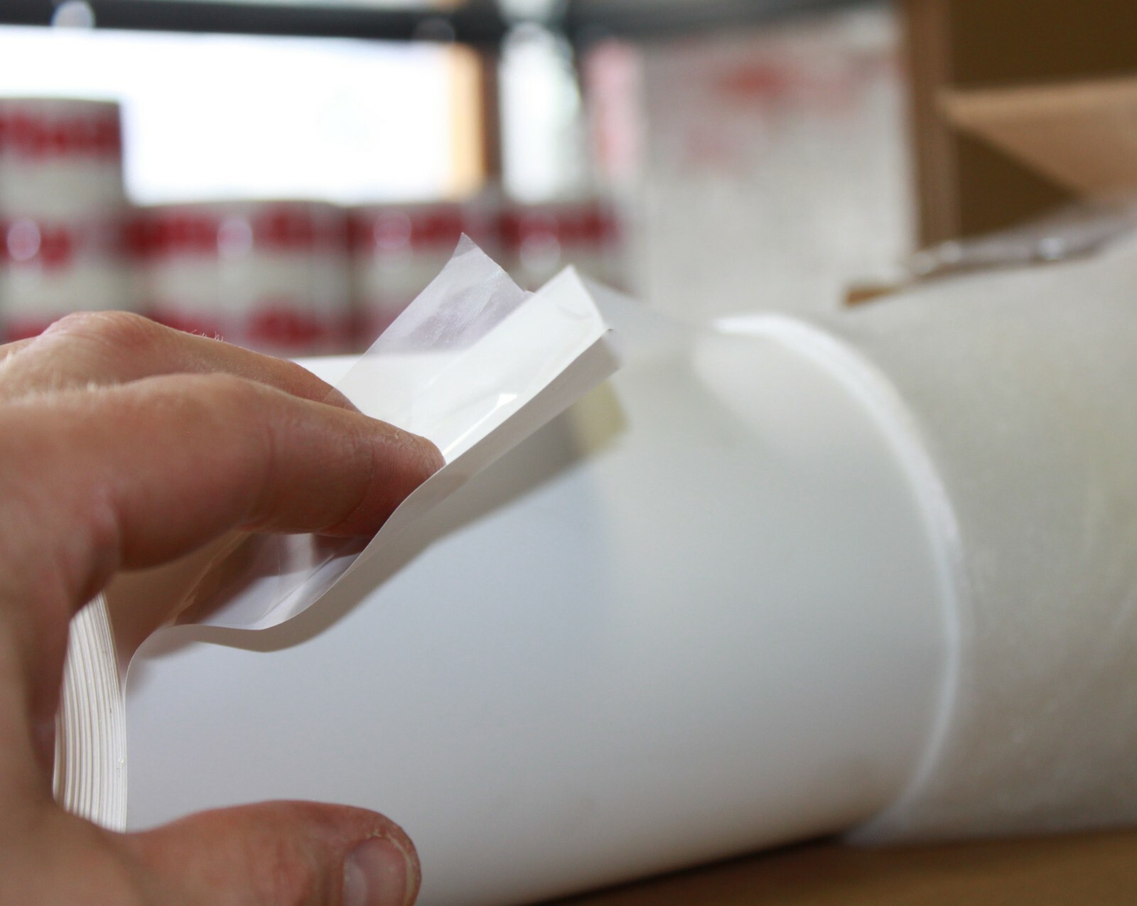 Self-Adhesive Poly-Vinyl Banner Aqueous Inkjet Print Roll Tear & Water-Resistant