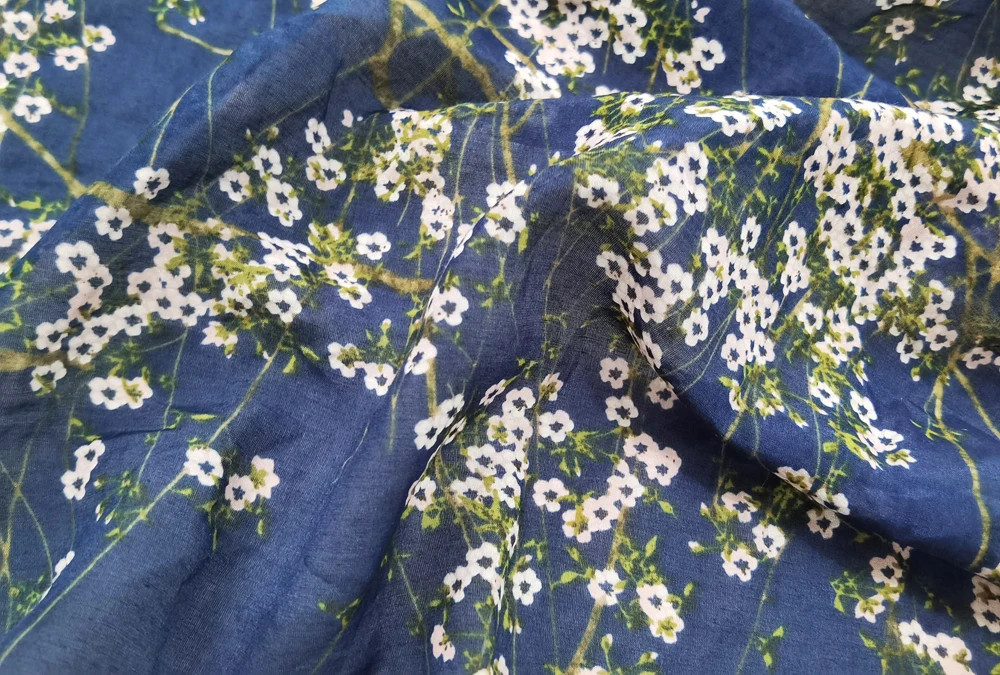 53” Wide By Yard Natural Mulberry Silk Cotton Fabric Soft Shirt Scarf Material