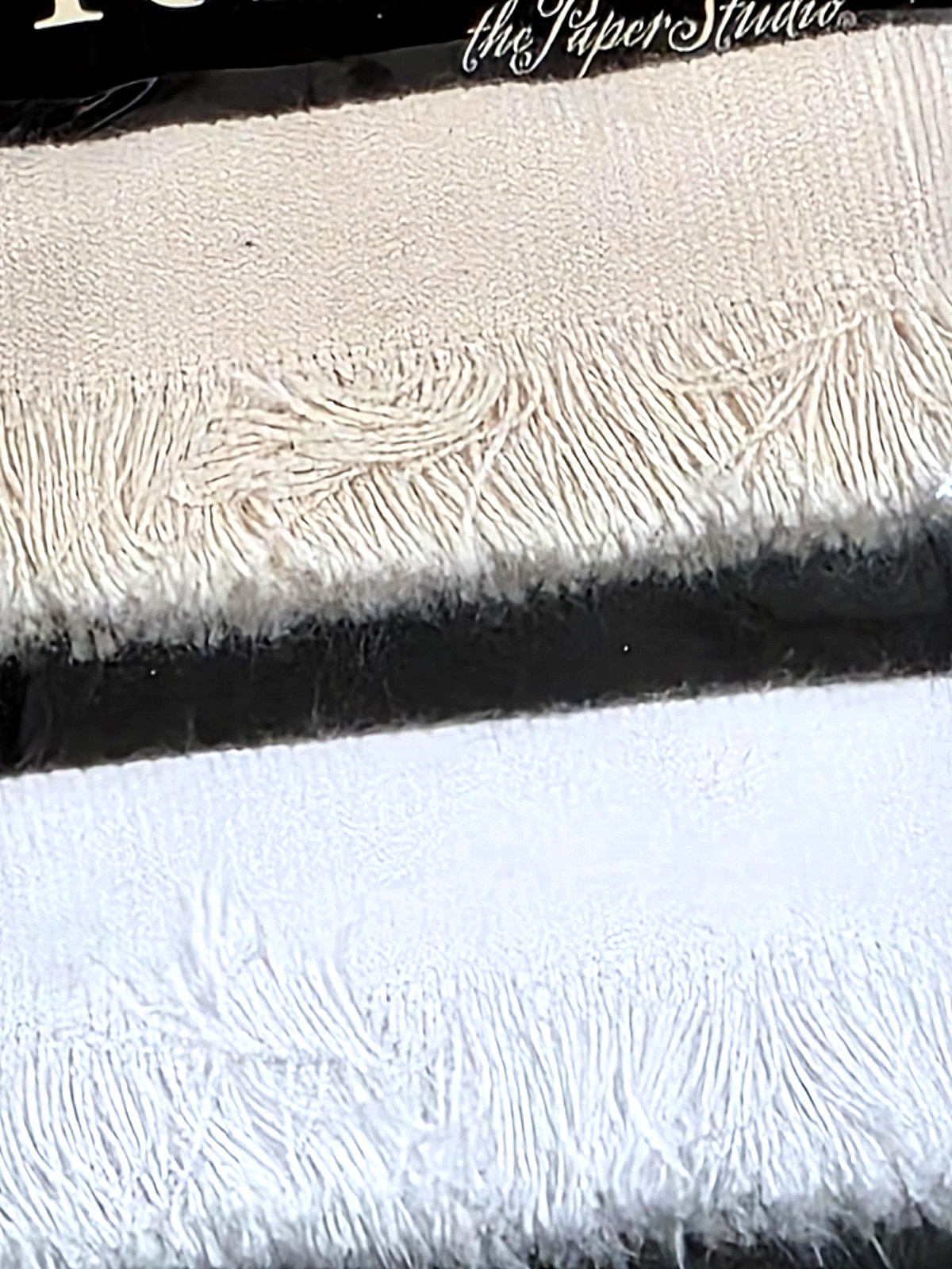 The Paper Studio RIBBON 3-Pack – CANVAS FRAYED RIBBON – 3 feet each