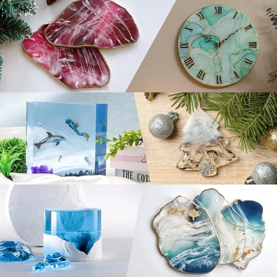 Epoxy Resin-1 Gallon, Crystal Clear Epoxy Resin Kit, No Yellowing No Bubble Art