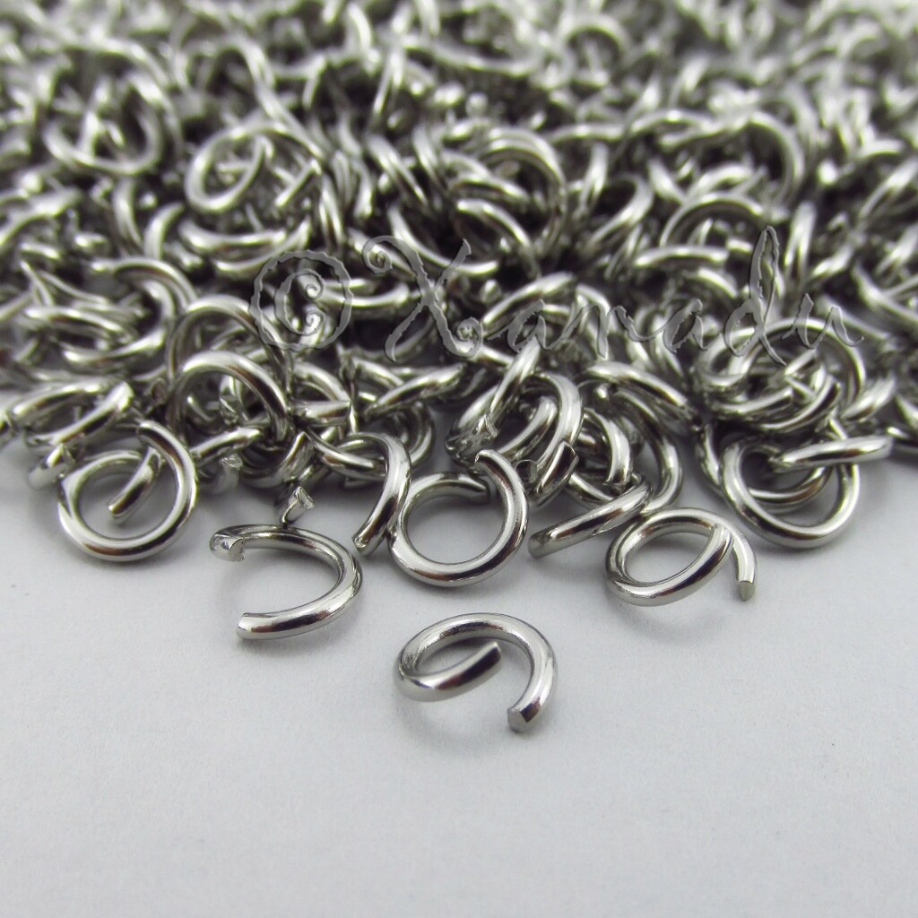 Jump Rings 6mm – 100/200/500 Stainless Steel 18 Gauge 1mm Split Jump Rings F7923