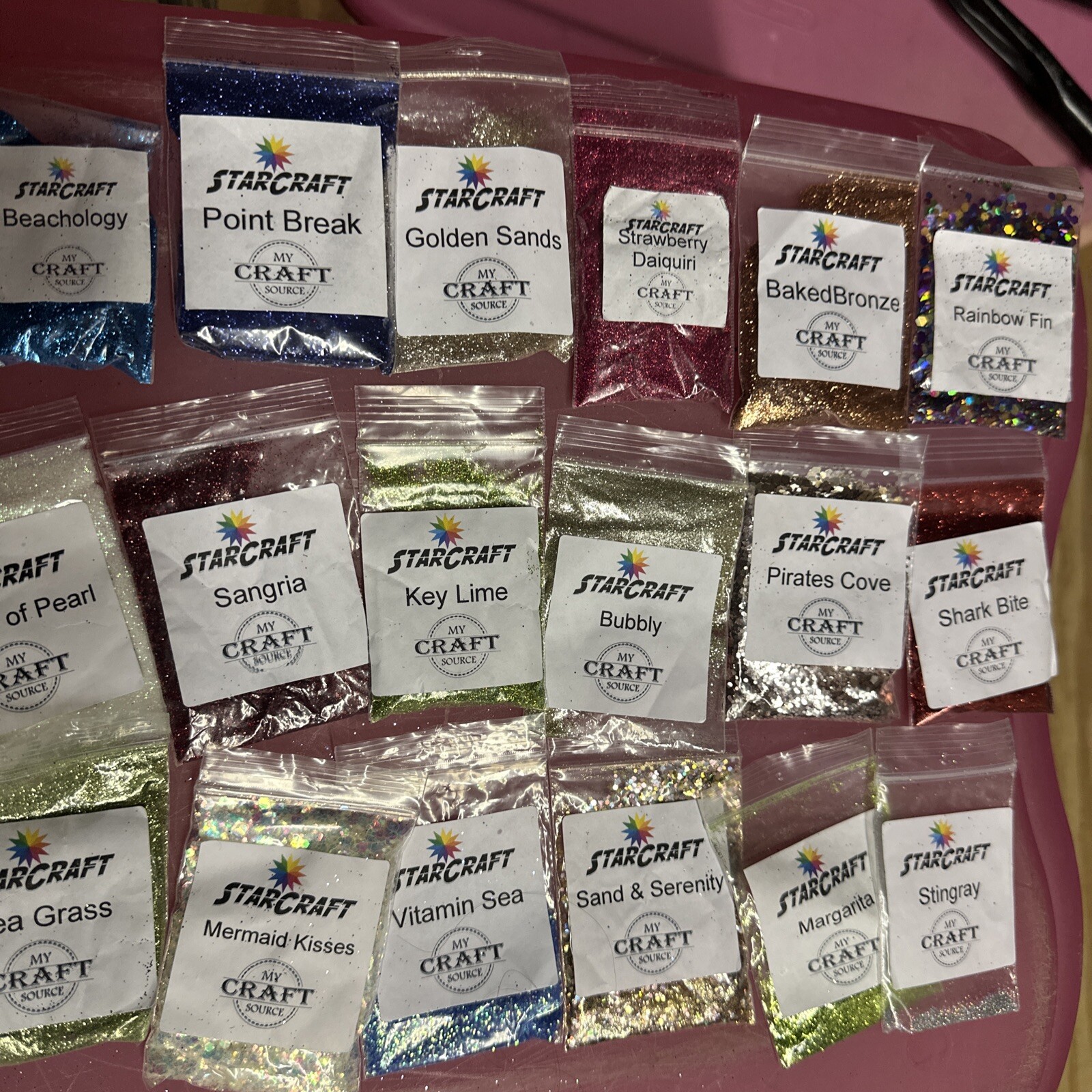 Huge Lot Of Quality StarCraft Glitter For Crafts Projects comes with container