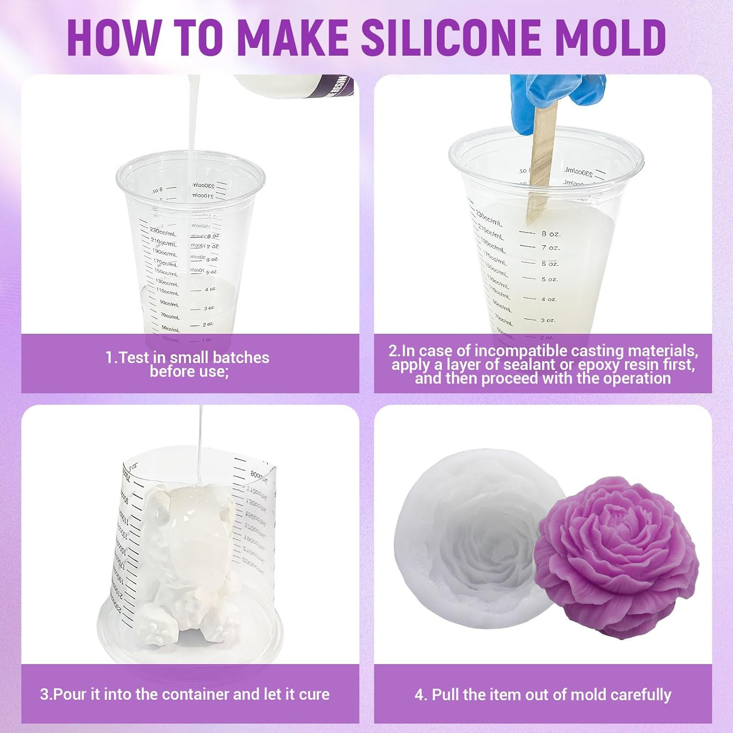 66oz Platinum Cure Liquid Silicone Rubber 15A High Precision Silicone for Mold