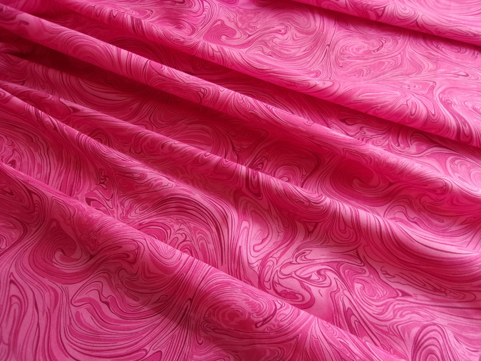 New Tone on Tone Cotton Quilting Fabric-  Pink Swirl Marbled  -By the Yard