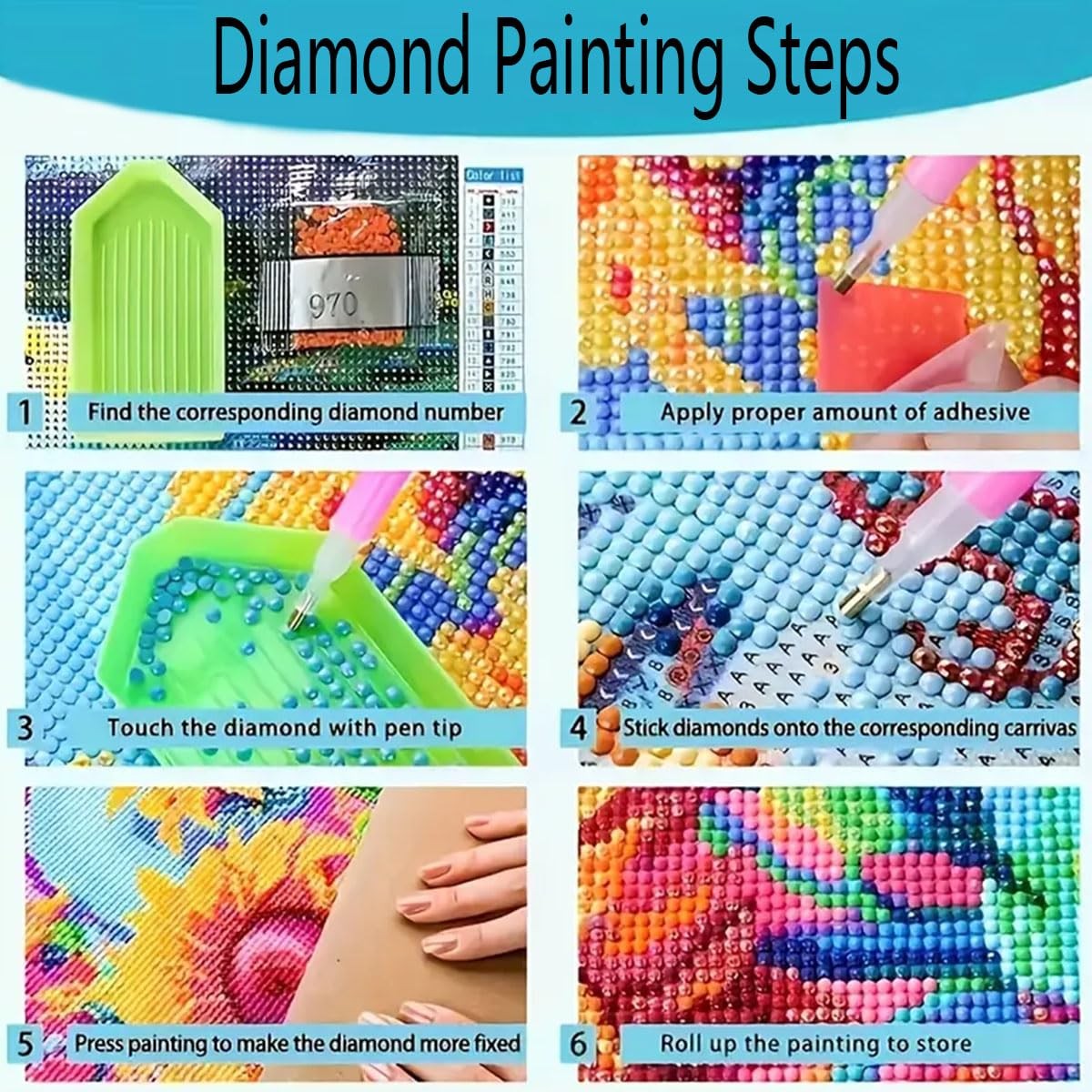 Sunflower Diamond Art Painting Kits for Adults, Butterfly 5D Diamond Painting…