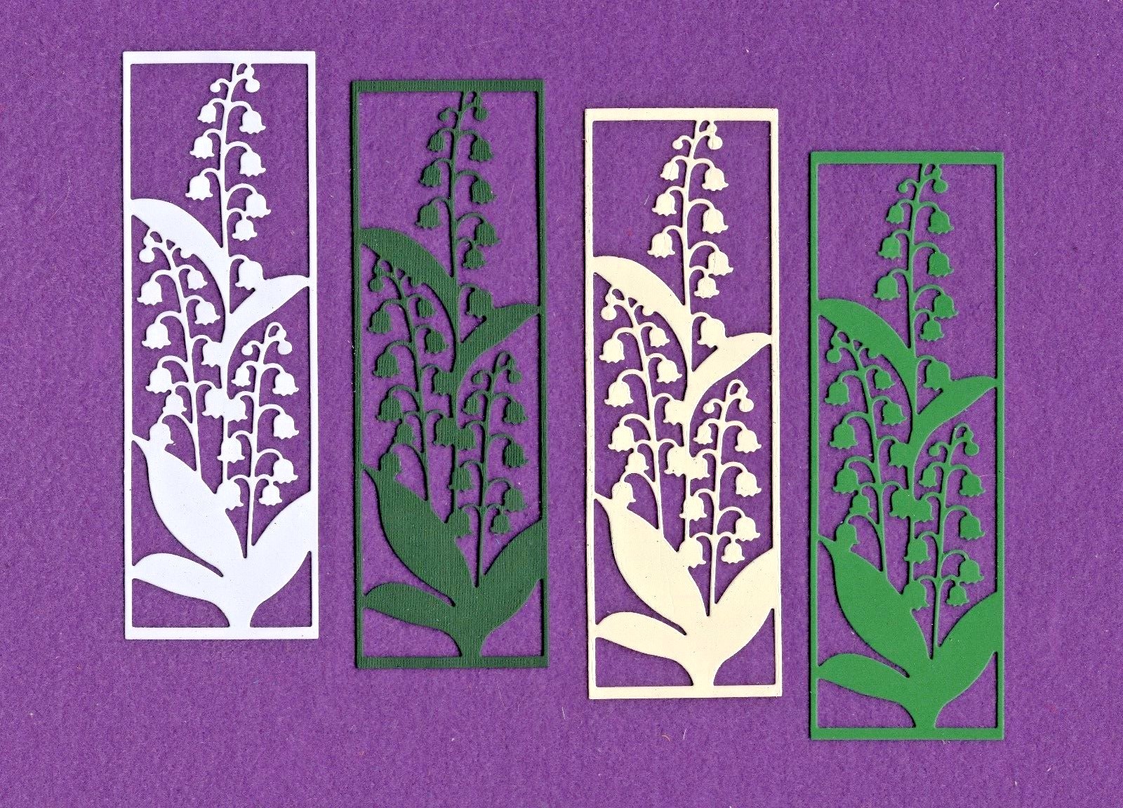 LILY OF THE VALLEY PANEL die cuts scrapbook cards