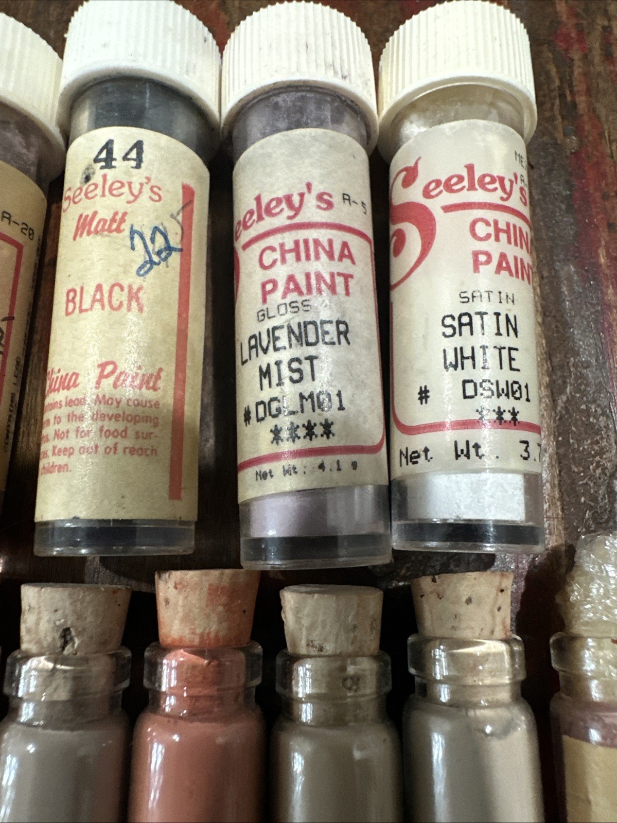 Vintage Seeley’s Virginia LaVorgna China Paint Lot Doll Making Porcelain Pigment
