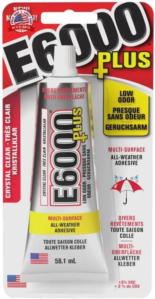 Eclectic Products inc. E6000 Plus Multi-purpose Clear Glue, Waterproof and Paint