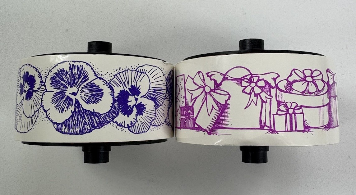 Rollagraph Roller Stamp System Lot 1 Handle 10 Wheel Stamps Cats Turtles + More