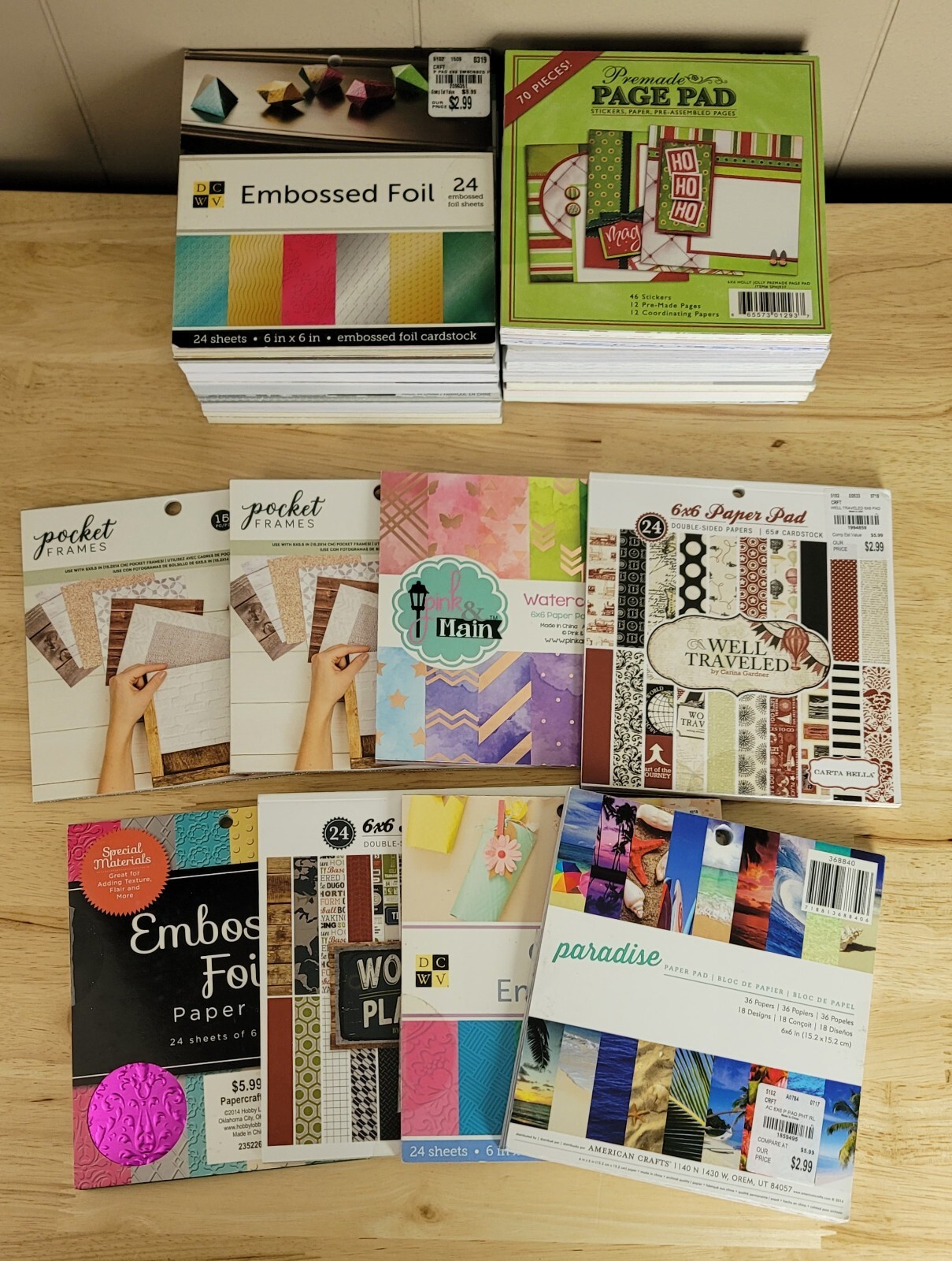 Various Brands SCRAPBOOK 6×6-6×8-8×8 6×12 CARDSTOCK-PRINTED PAPER PAD You Choose