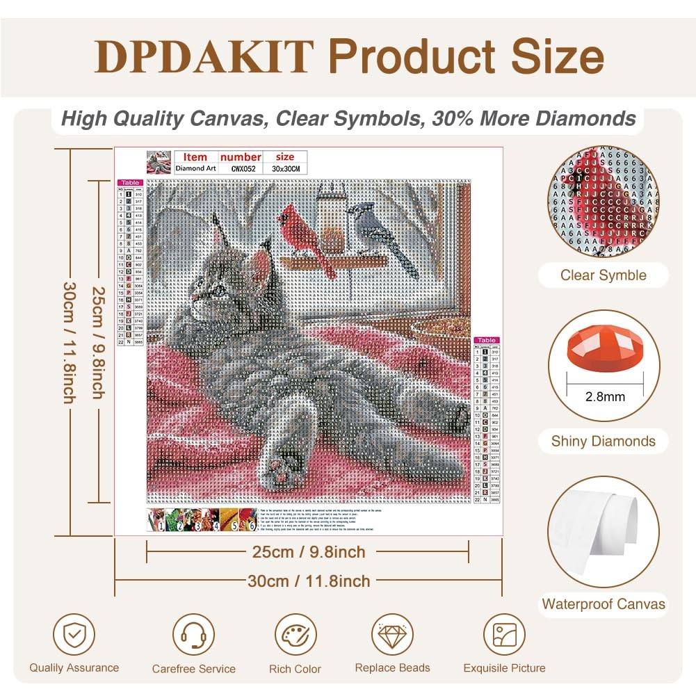 DPDAKIT Diamond Painting Kits Cat for Adults, Diamond Art Kits for Beginner, …