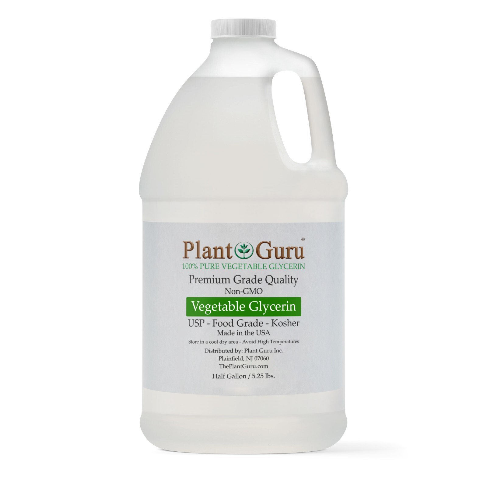 Vegetable Glycerin Half Gallon 5.25 lbs. Bulk USP 99.9 % Pure Food Grade Liquid