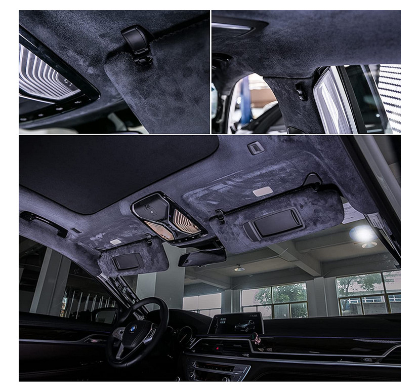 Headliner Fabric Suede with Foam-Backed Roof & Panel Lining Upholstery Renew