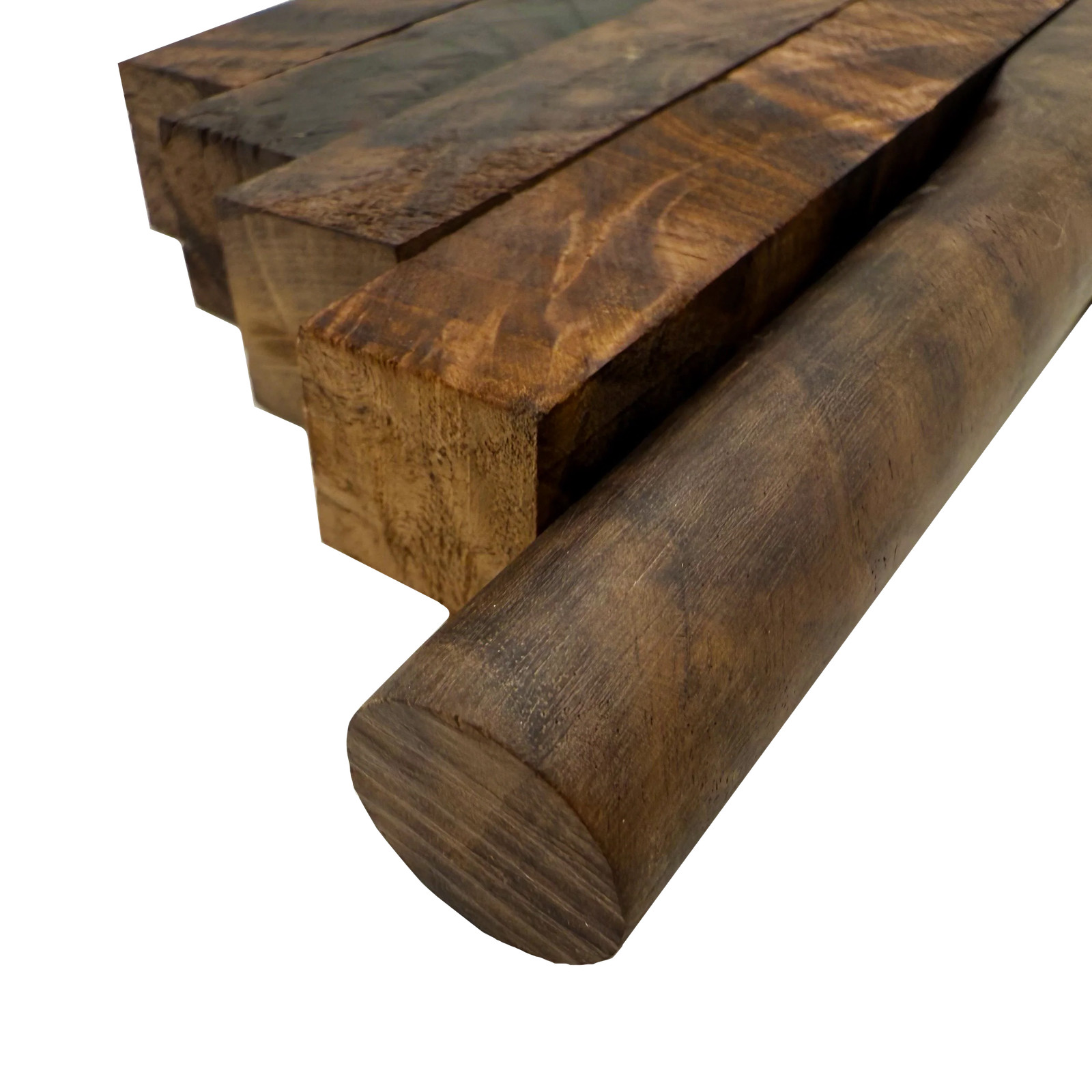 Burled Highly Figured Walnut Pen Blanks – 3/4″ x 3/4″ x 6″ (5 Pcs)