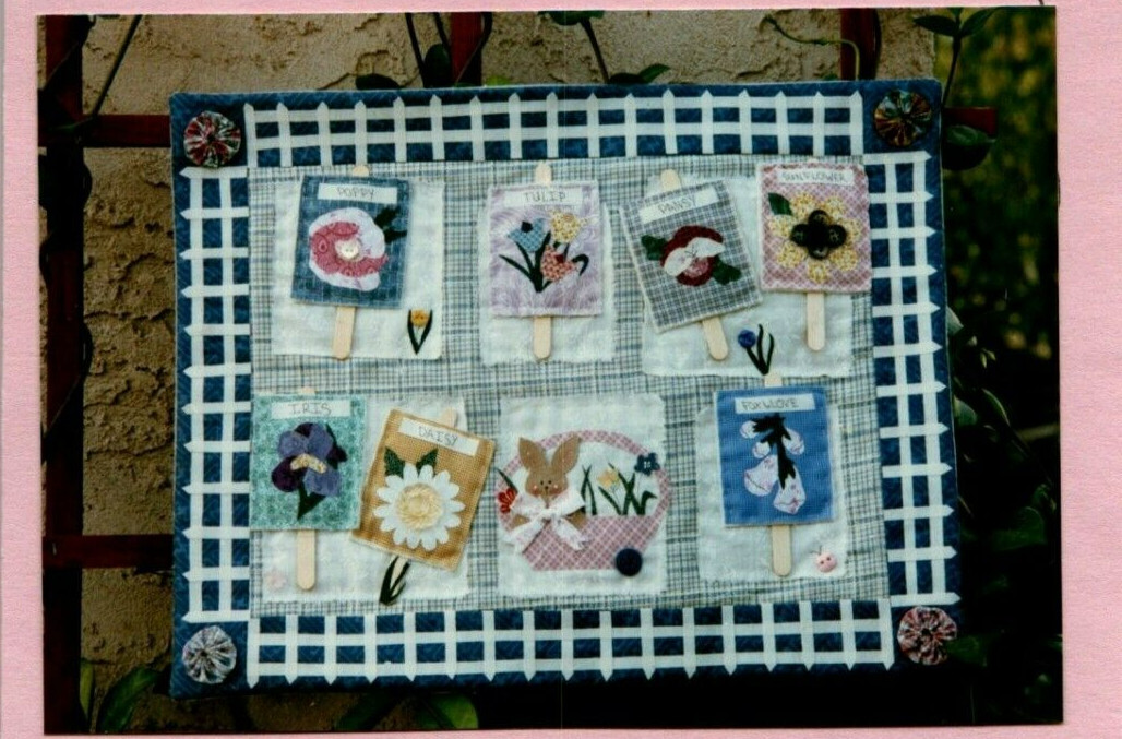 Grandma’s Flower Bed Wall Quilt Pattern Primitive Country Cottage