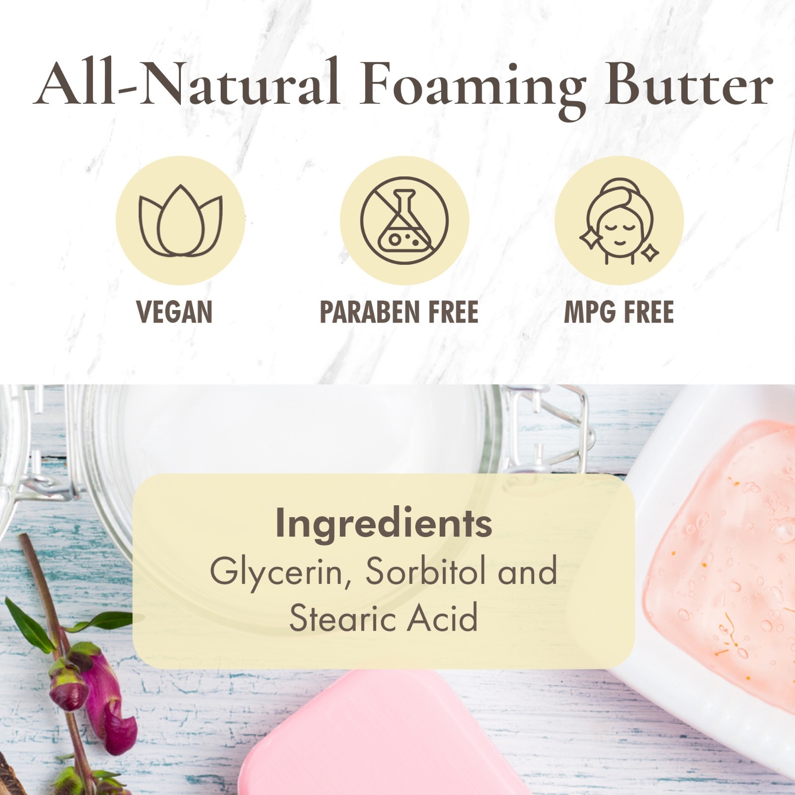 Foaming Bath Butter Whipped SCENTED – 100% Pure Premium Quality Body DIY Bulk