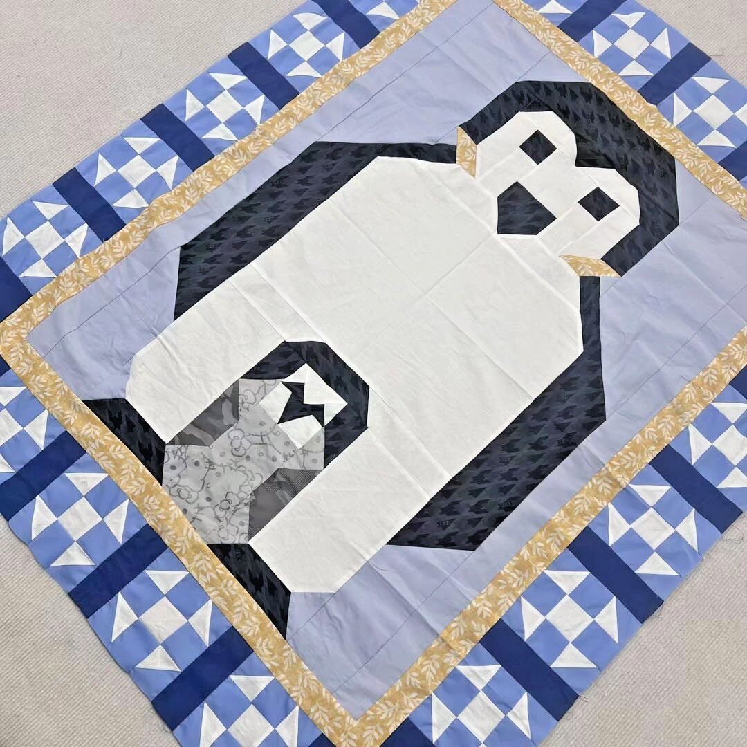 Handmade Original Horse Baby Quilt Top 40×53″ Pieced~ BABY/BED/Wall Decor