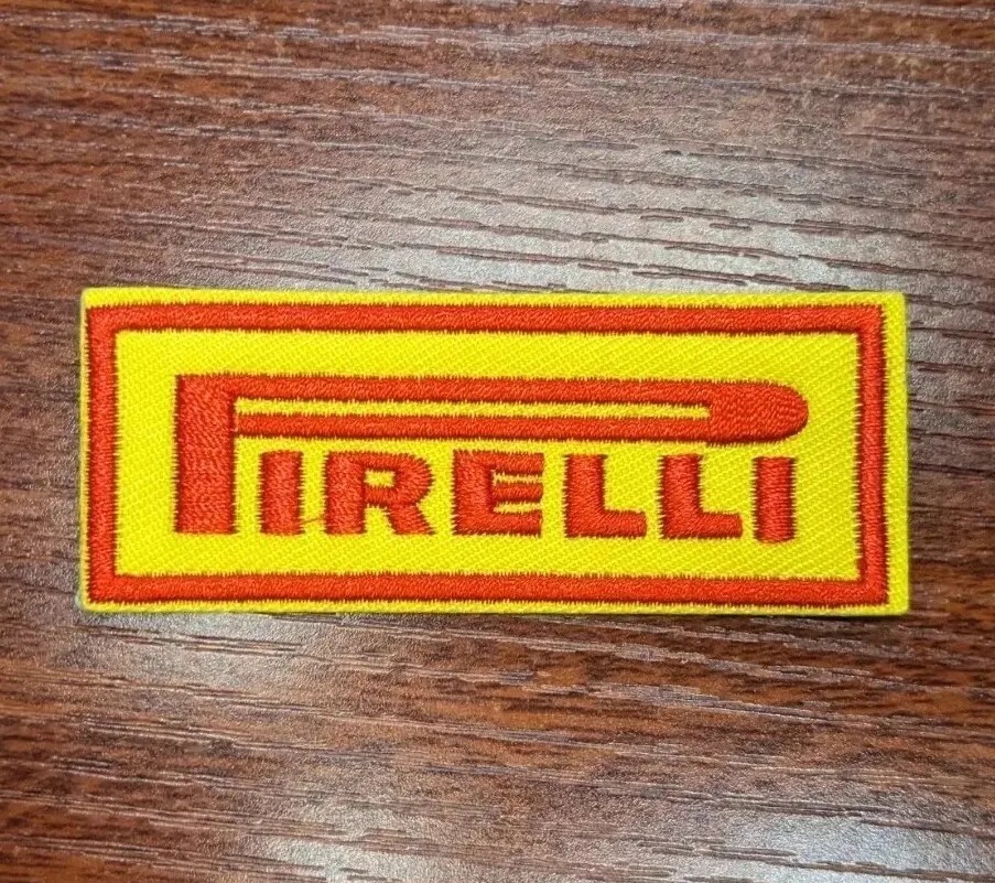 Pirelli Tires Tyres Patch Tires Automotive Embroidered Iron On Patch 1.25×3″