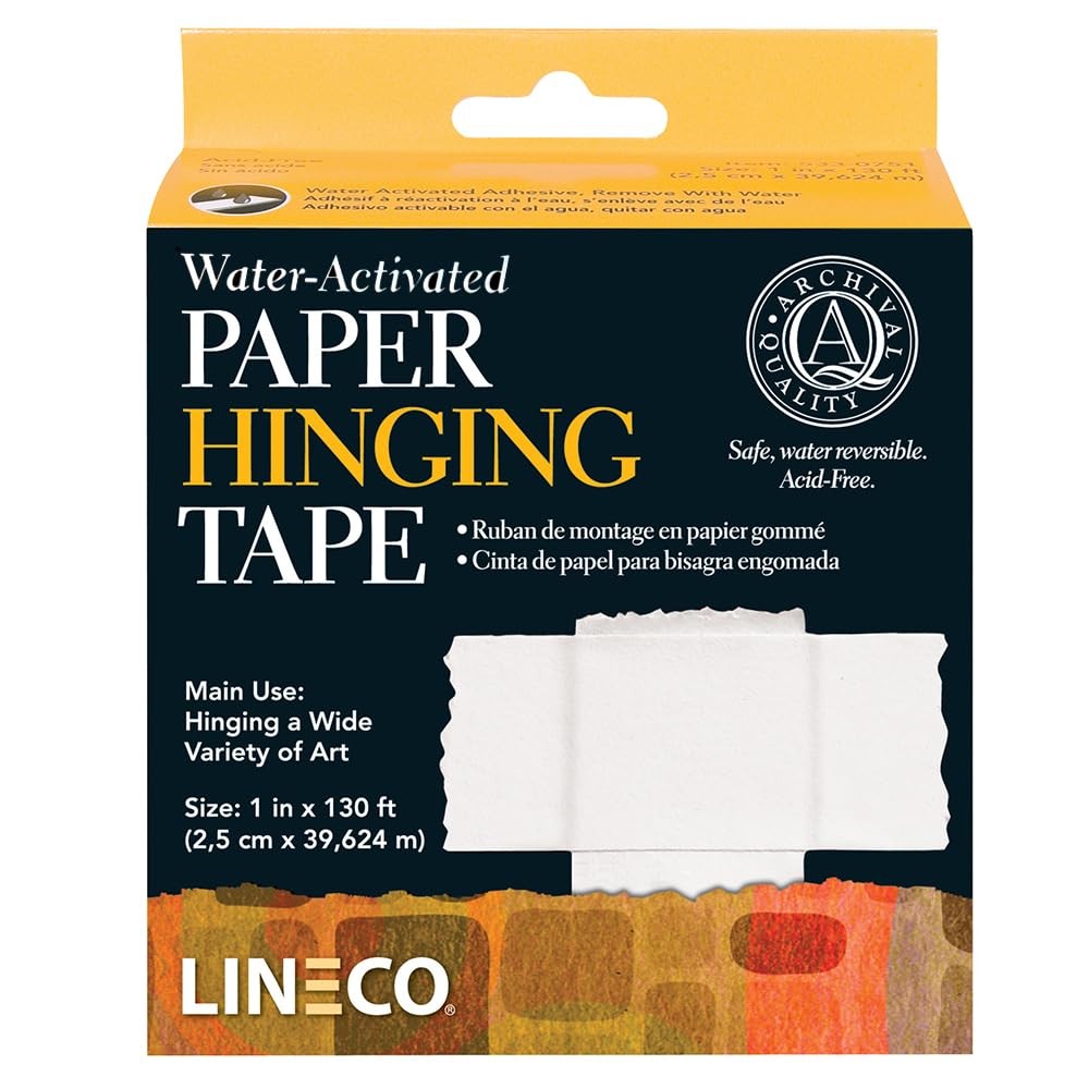 Archival Water Activated Paper Hinging Tape 1″x130ft Acid-Free Neutral pH 1Pack