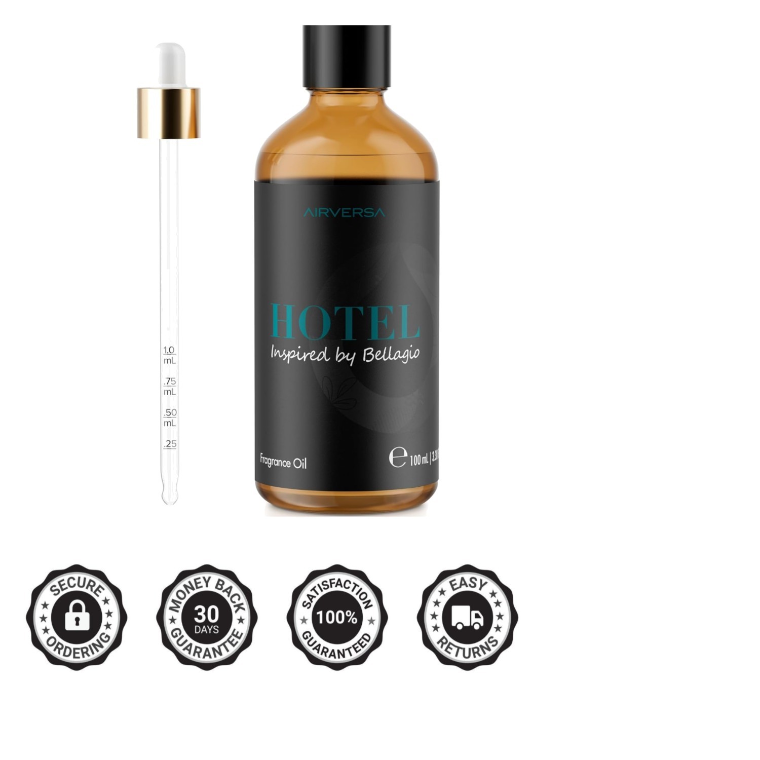 3.38 Fl Oz Natural Aroma Oil with Bellagio Essence | Skin Safe Diffusion