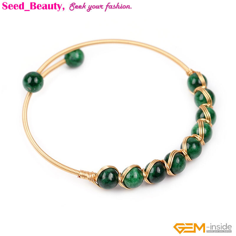 Handmade Adjustable Bracelet Gold Filled Chakras Stone Jewelry Christmas Gift