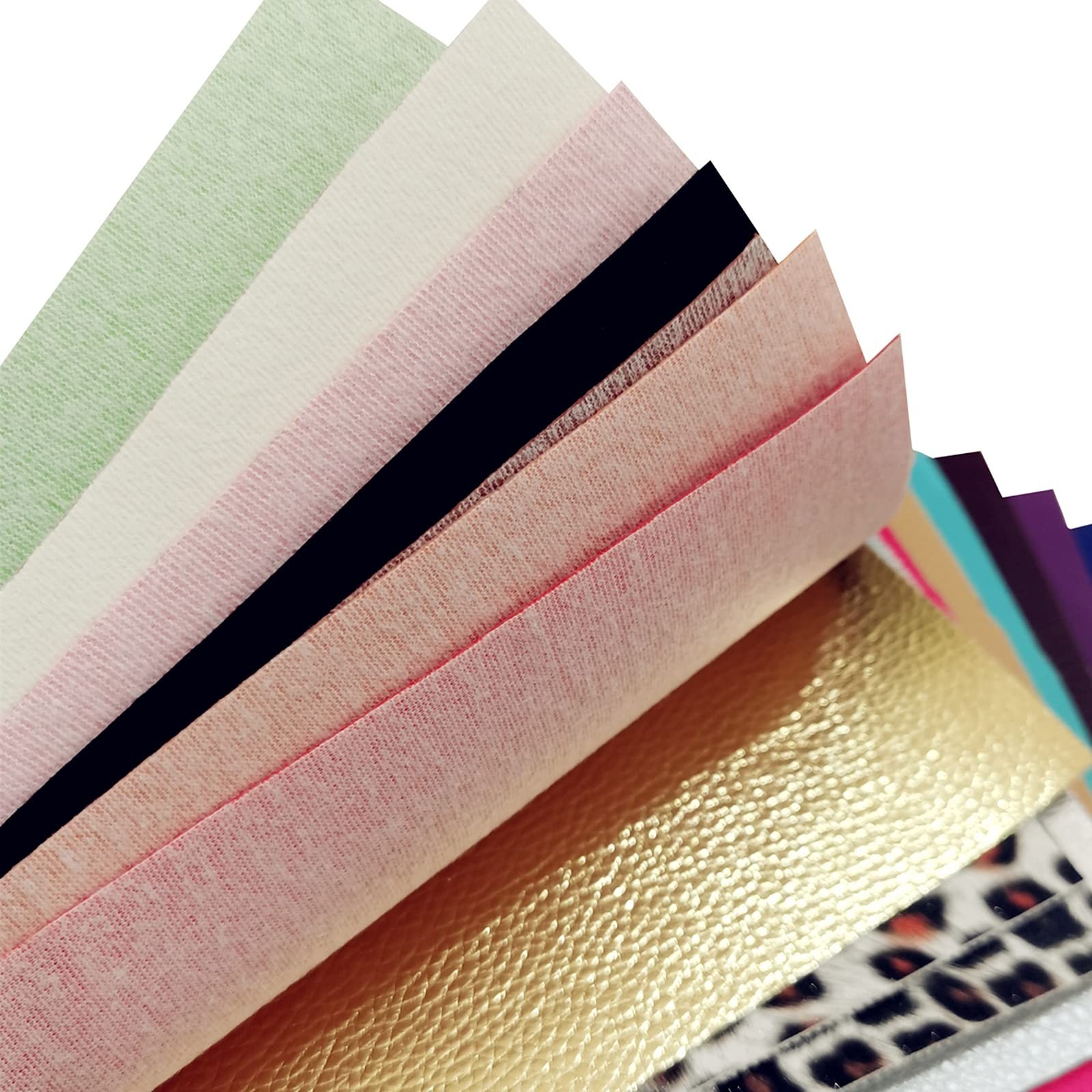 24 Pieces Faux Leather Sheets, 24 Pieces Colored Soft PU Faux Leather Fabric …