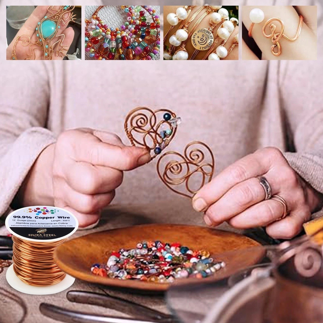99.9% Pure Copper Wire 16 gauge x 127 FT (1.30mm x 38.7m) Jewelry, DIY, Craft