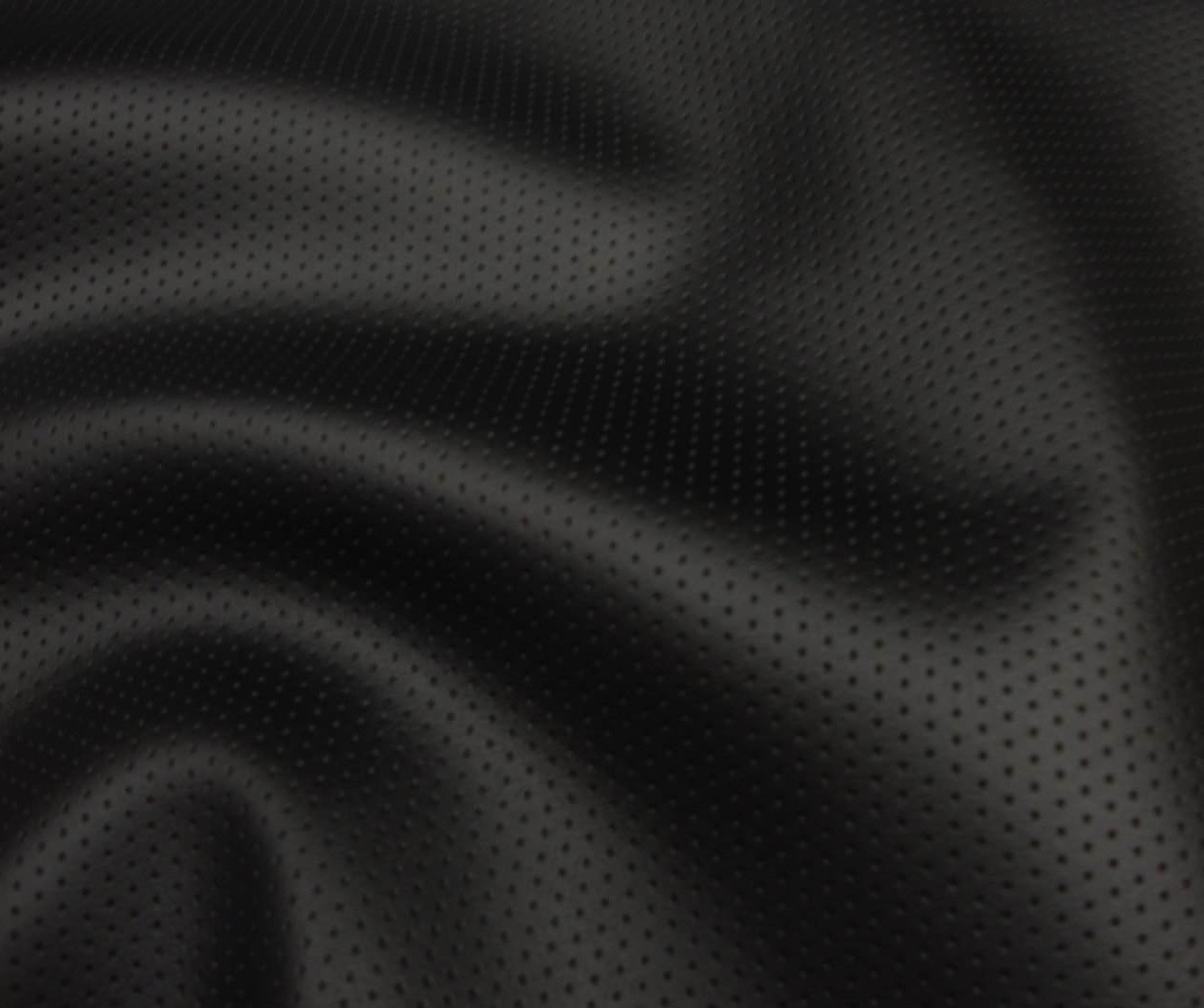 SEMI PERFORATED BLACK faux leather vinyl commercial grade upholstery 54″ Wide